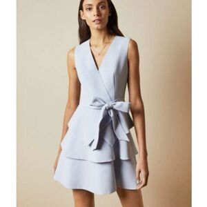 Ted Baker London Reinah Tiered V-Veck Sleeveless Dress TB2 US6